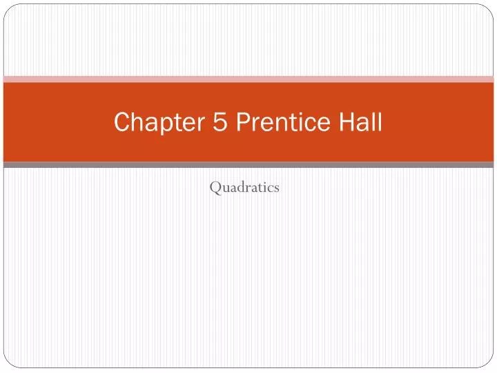 PPT Chapter 5 Prentice Hall PowerPoint Presentation, free download
