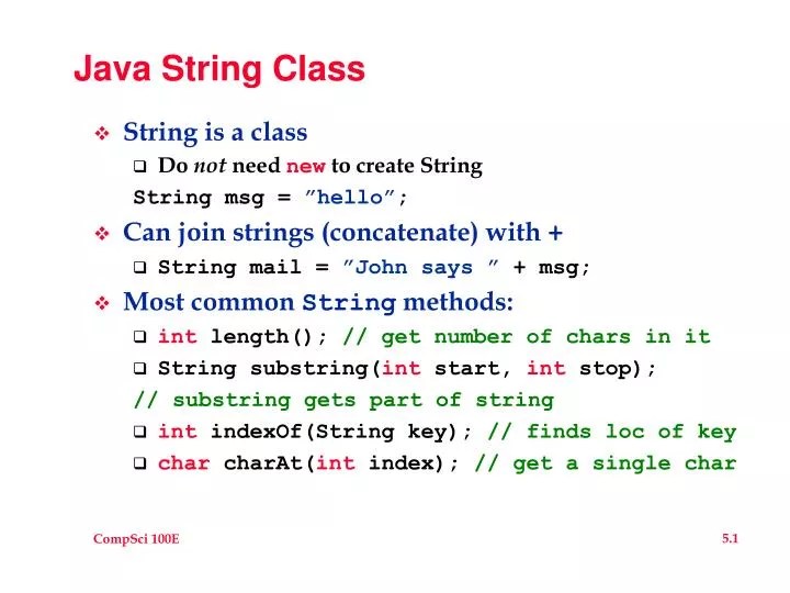 PPT Java String Class PowerPoint Presentation, free download ID2888024