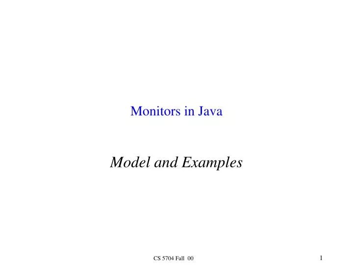 PPT Monitors in Java PowerPoint Presentation, free download ID2899905