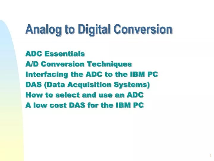 PPT Analog to Digital Conversion PowerPoint Presentation, free download ID2948177