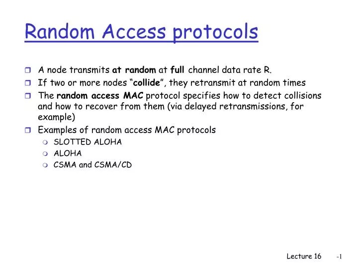 PPT Random Access protocols PowerPoint Presentation, free download