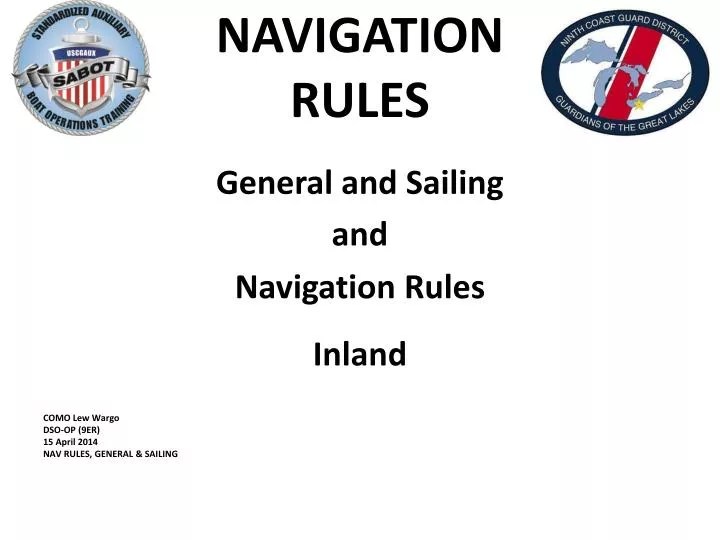 PPT NAVIGATION RULES PowerPoint Presentation, free download ID3065983