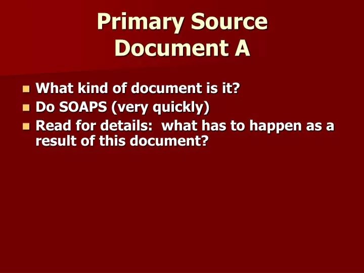 PPT Primary Source Document A PowerPoint Presentation, free download