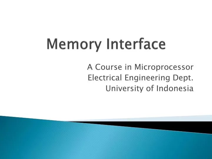 PPT Memory Interface PowerPoint Presentation, free download ID3159596