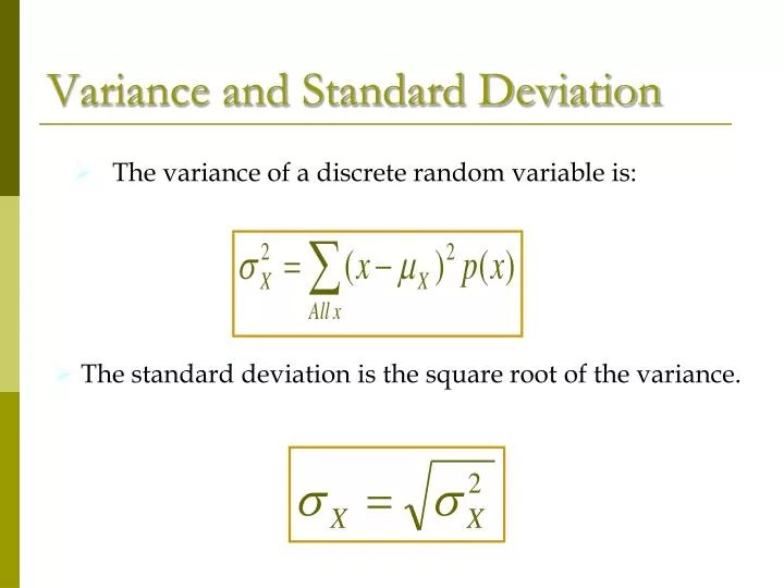 PPT Variance and Standard Deviation PowerPoint Presentation, free