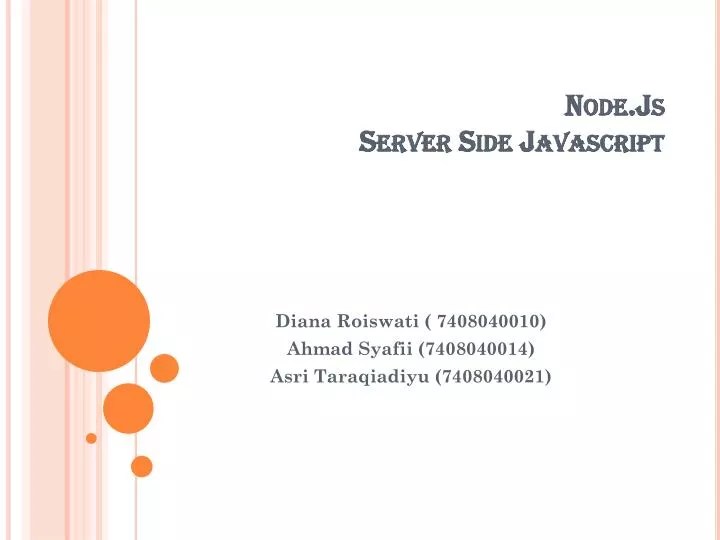 PPT Node.Js Server Side Javascript PowerPoint Presentation, free