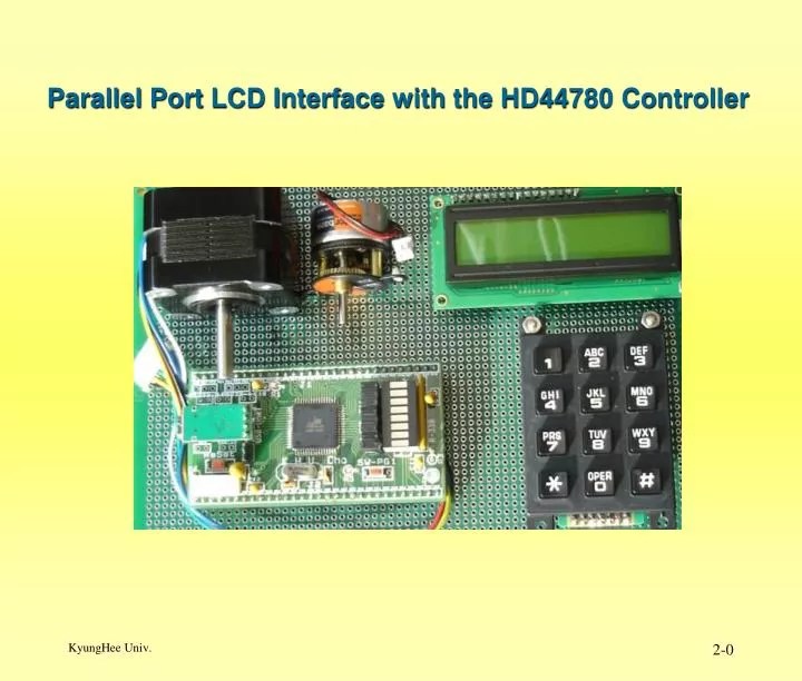 PPT Parallel Port LCD Interface with the HD44780 Controller