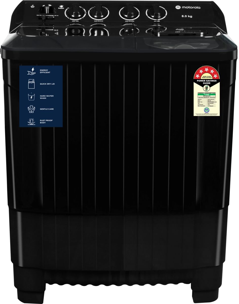 Motorola MTSA805NNNDB 8 Kg Semi Automatic Washing Machine Price in