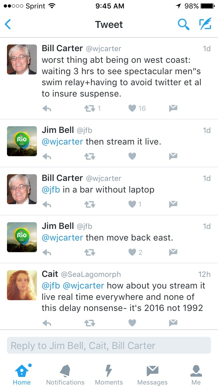 NBC Olympics Executive Producer snarky comments draw ire