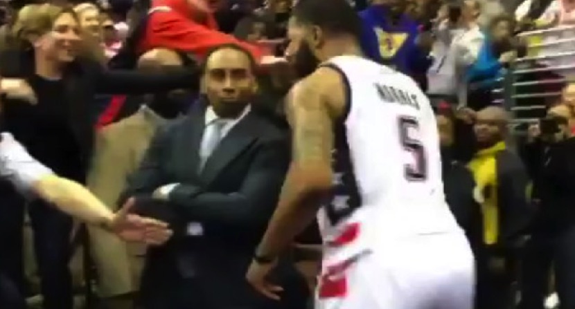 Stephen A. Smith gets a buttslap from Markieff Morris after Wizards' big Game 6 win