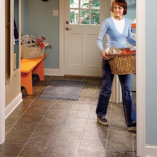 Install Vinyl Flooring In A Laundry Room The Family Handyman