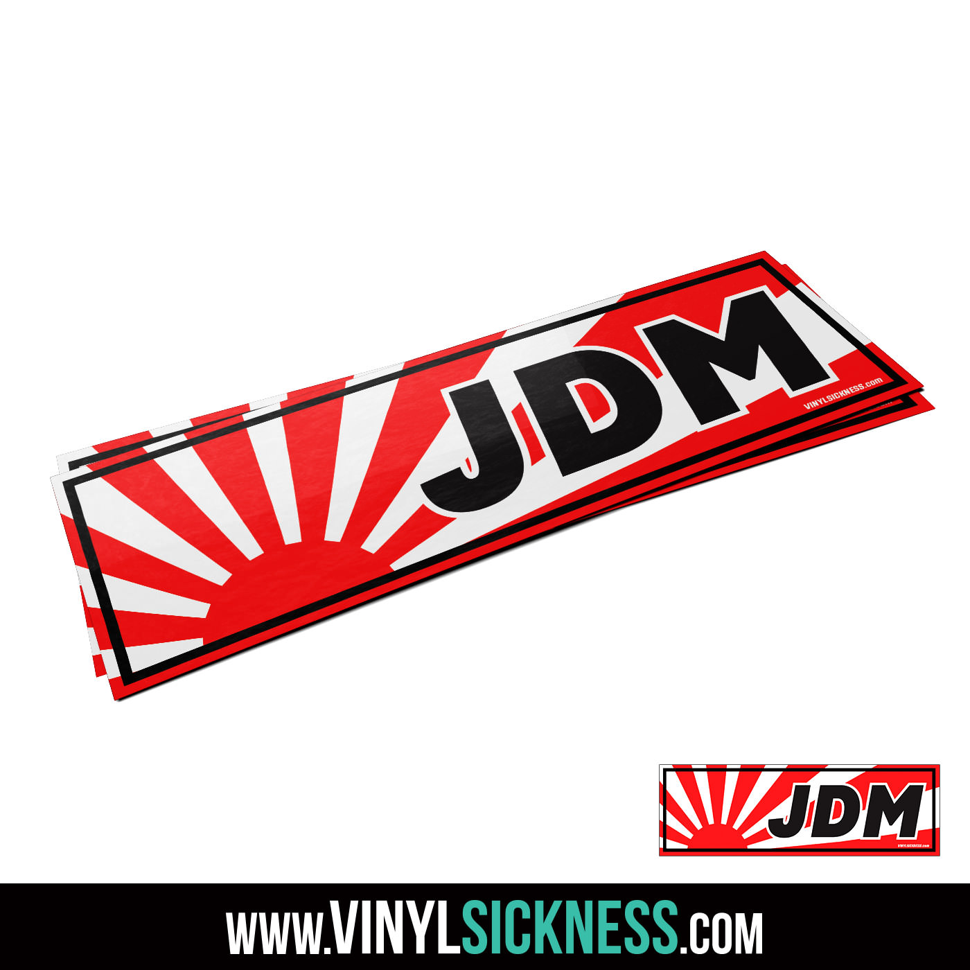 Jdm Rising Sun Slap • Jdm Digital Printed Stickers • Vinyl Sickness