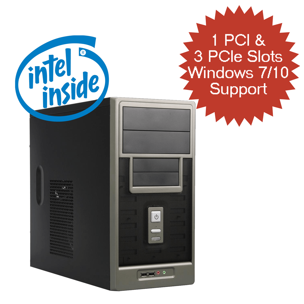 1 PCI Slot Minitower PC with 6th Gen Intel Core Supports Windows 7
