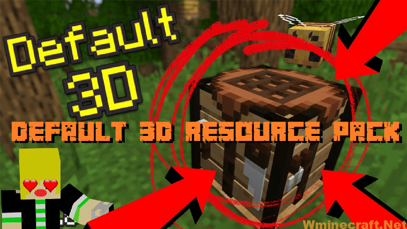 Download Default 3D Resource Pack 1.16.4/1.15.2 for Minecraft