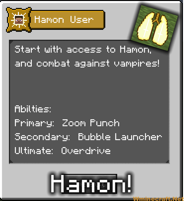 Jojo Hamon Mod 1.18.2, 1.16.5 Enter the Bizarre World of Jojo and
