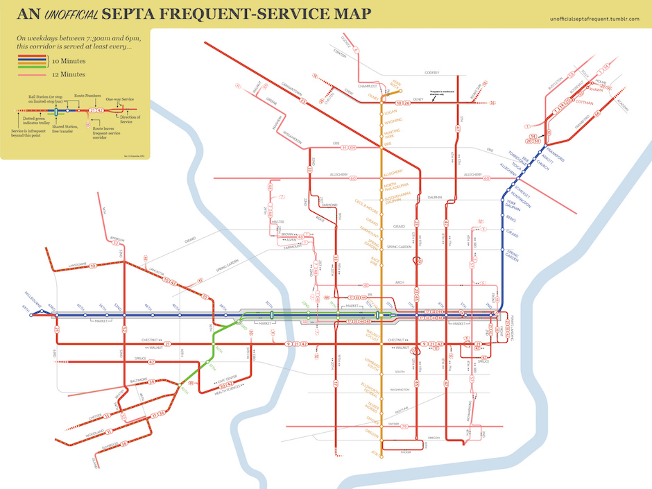 This Unofficial SEPTA Map Highlights What Riders Really Care About