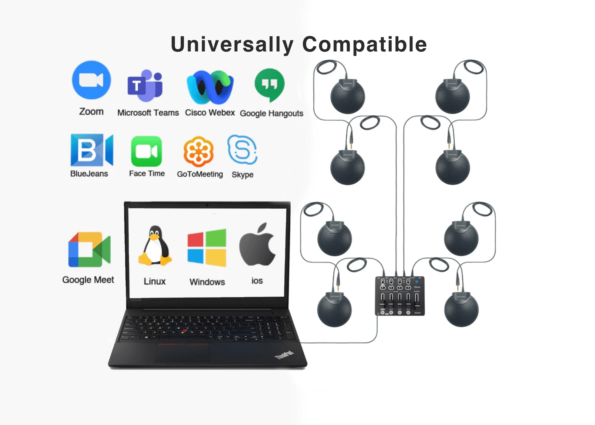 Zoom USB Multiple Microphones System Microphone Mixer, 60 OFF