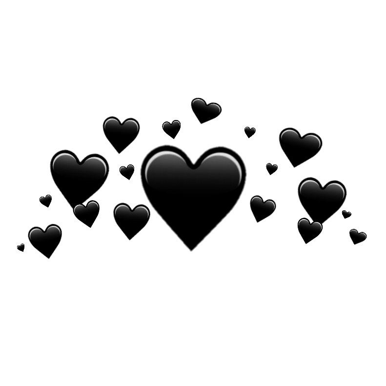 ♥ Black heart crown ♥ black heart crown blackhear...