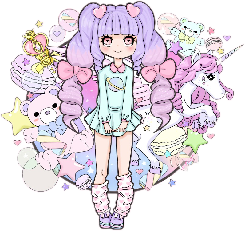cute adorable kawaii pastel unicorn sticker by falvie_exe