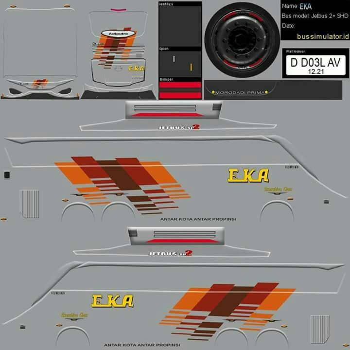 Livery Bus Eka Cepat Shd