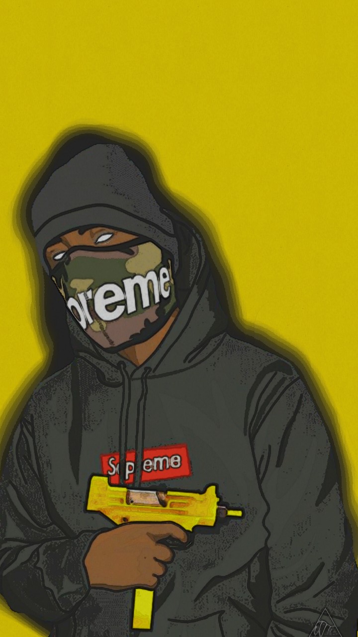 supreme gangster swagger gun gang gun uzigang...