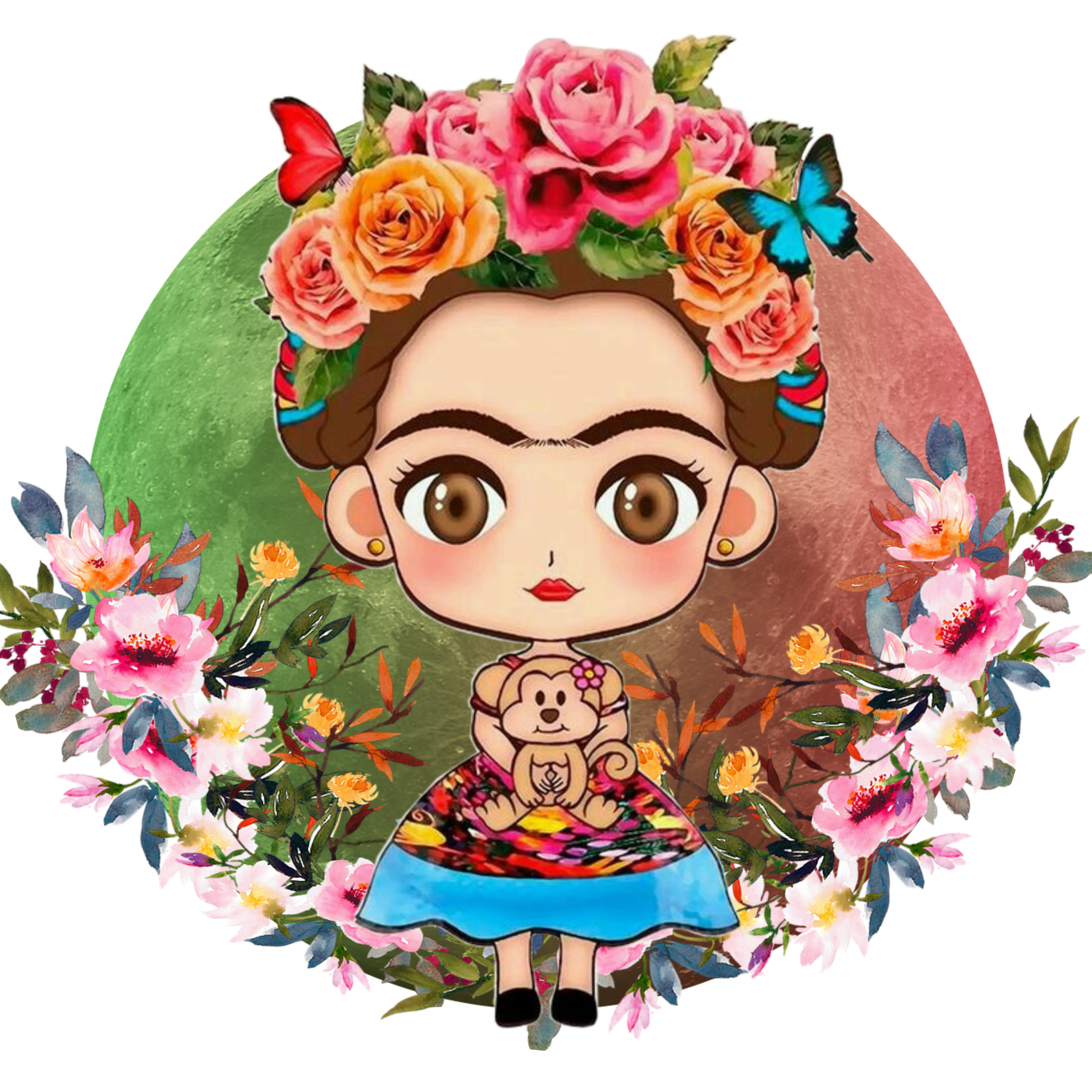 306 Baby Frida Kahlo Svg SVG PNG EPS DXF File