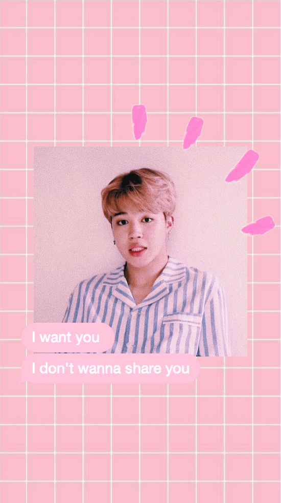 WALLPAPER KOEREAN POP Bts Jimin Pink Aesthetic Wallpaper