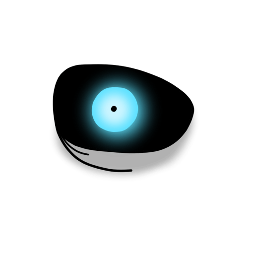 glowingblueeye sans eye freetoedit...