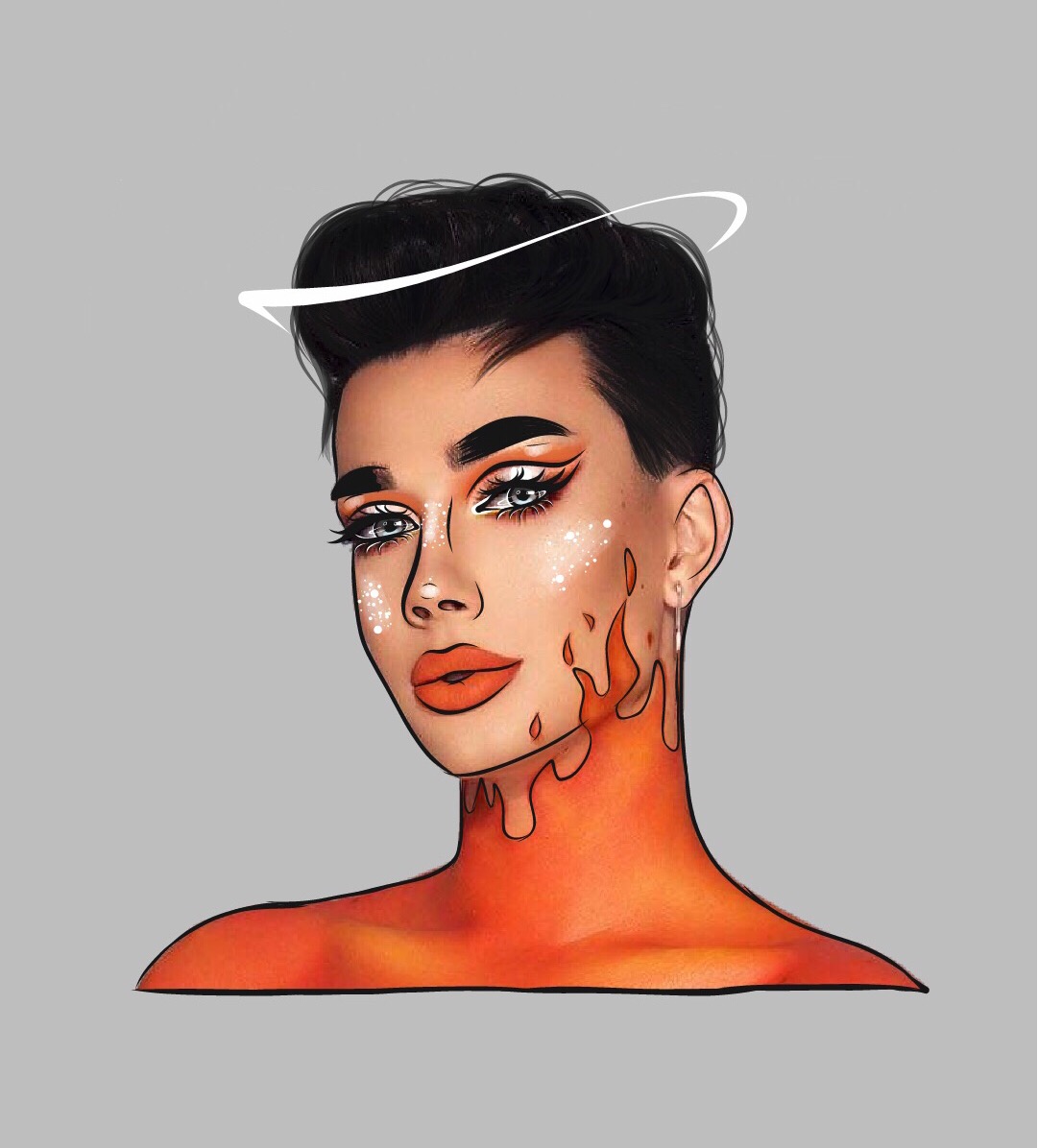 James Charles Drawing Outline