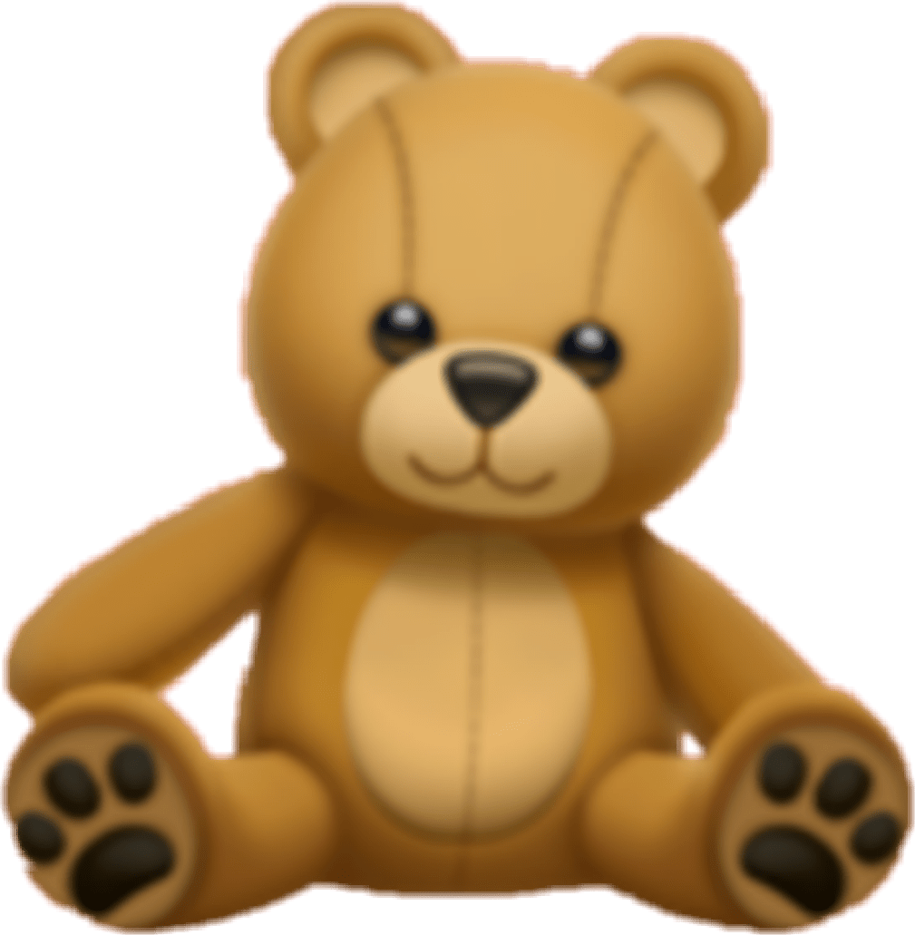 teddy bear emoji iphoneemoji Sticker by 👼🏻☁👶🏻🍼