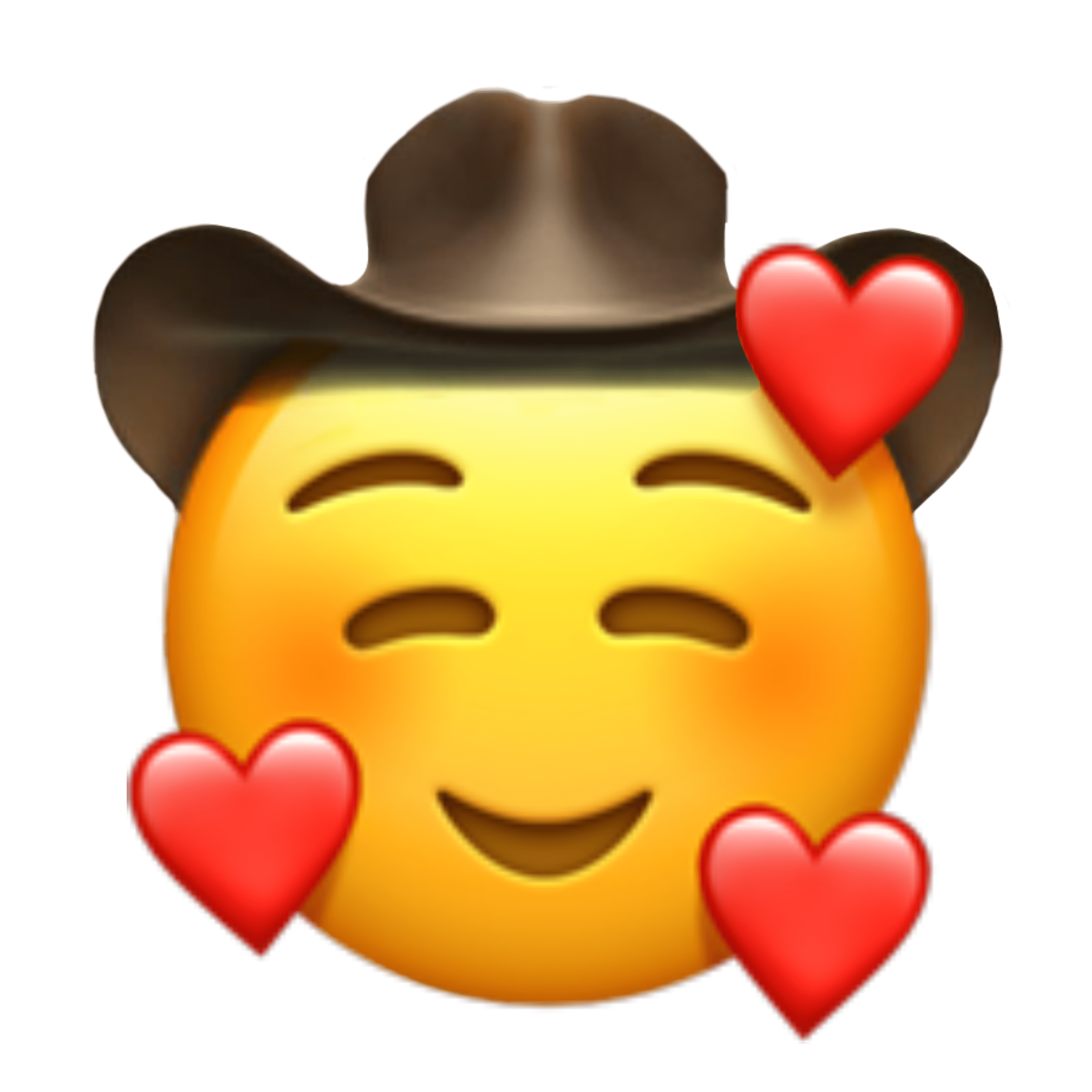 Cursed Emoji Big Eyes Blush Cowboy Cowboyemoji Emoji Emojis Heart