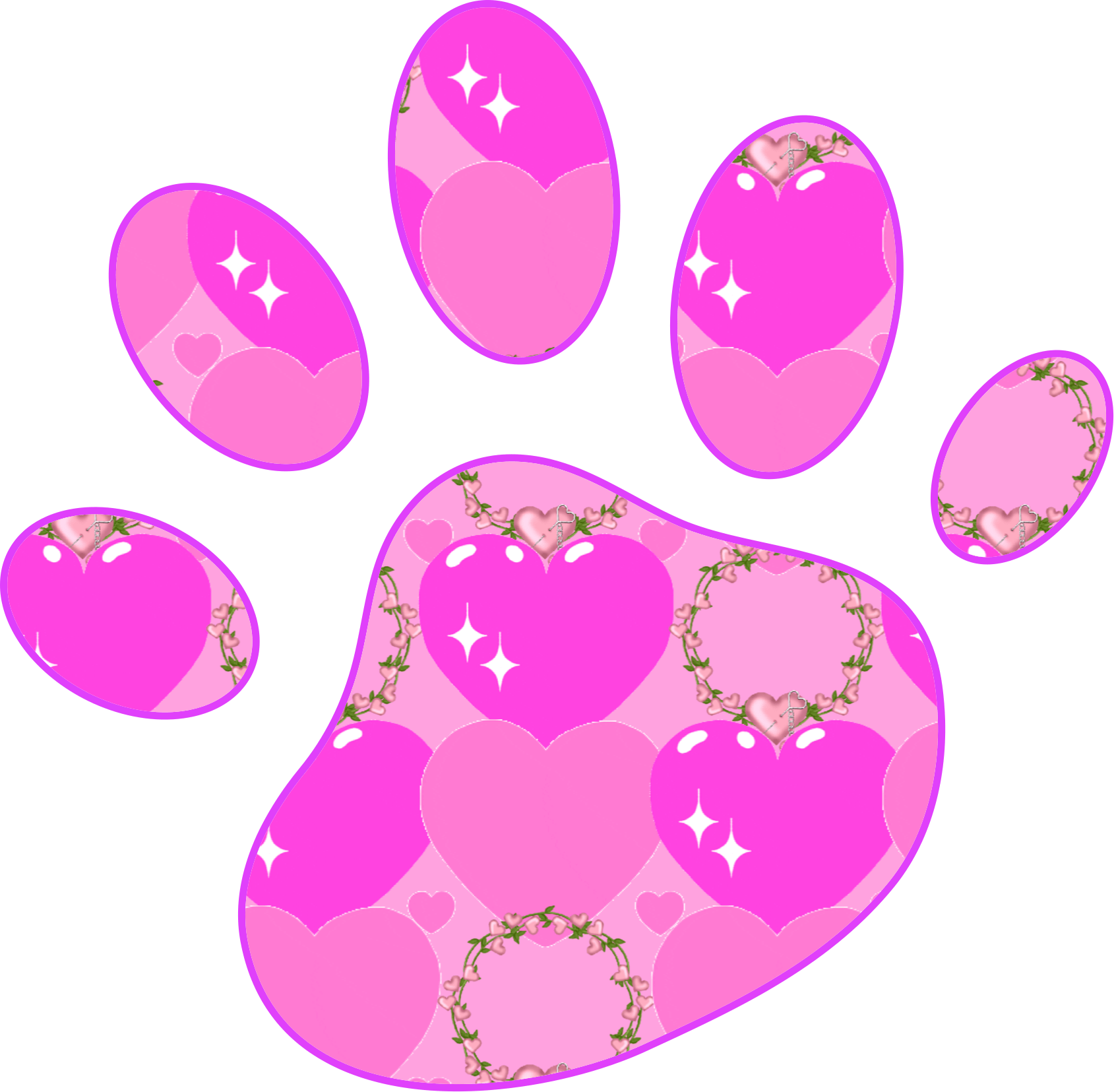dogs sticker stickers paws hearts sticker by sosiebear