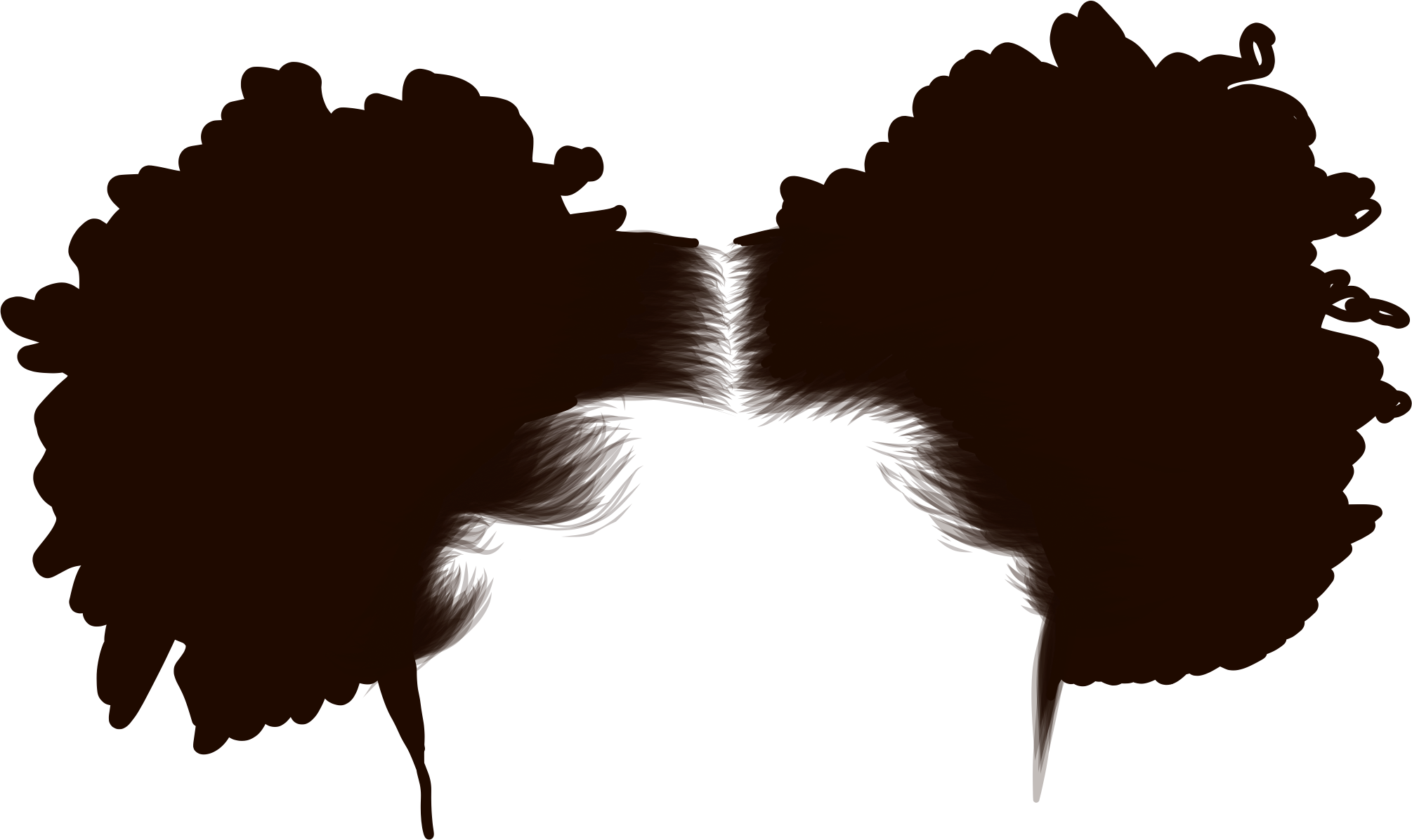 wig wigs hair brown black freetoedit sticker by aikojhene