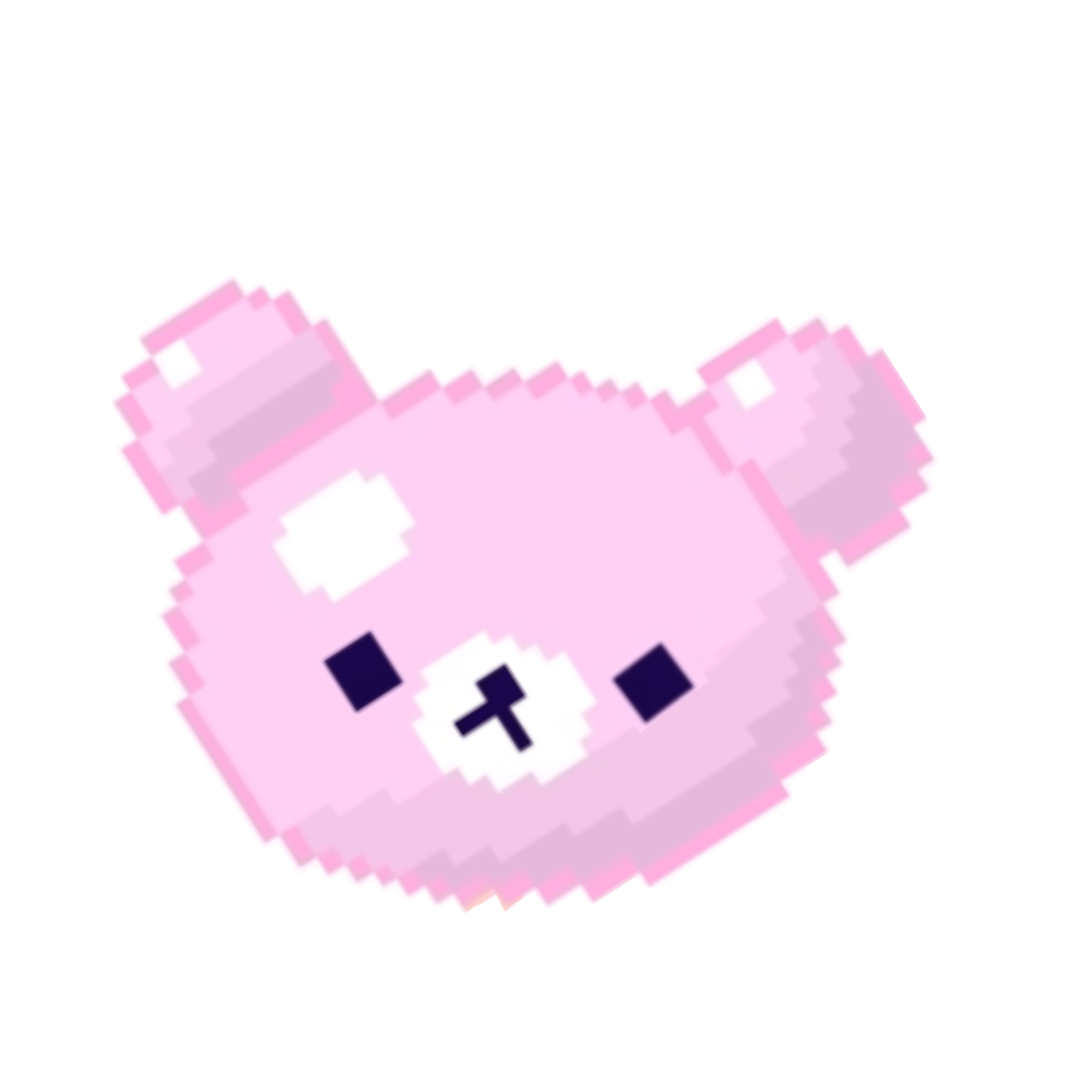 pink pastel kawaii cute bear sticker by themariameep