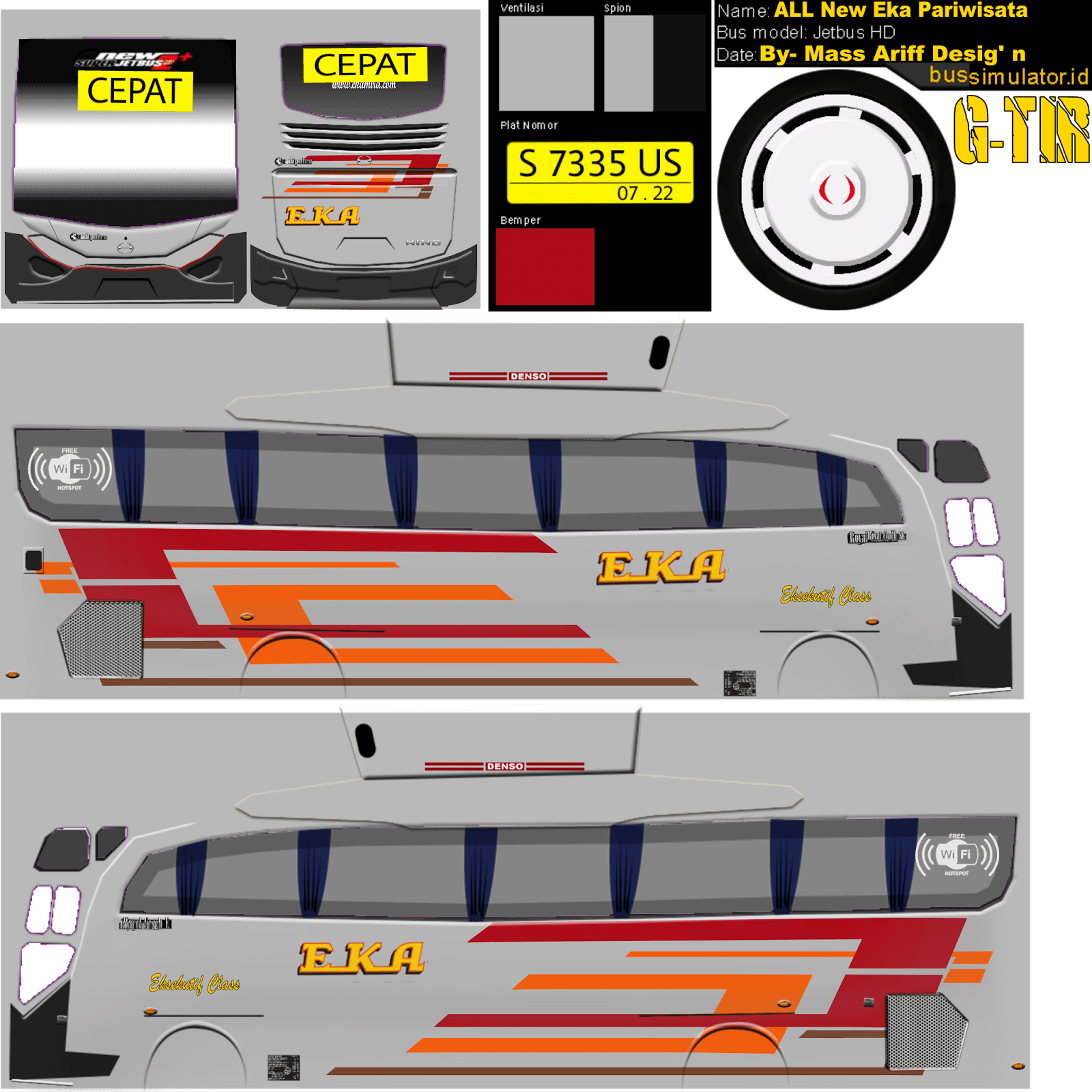 19+ Stiker Bus Pariwisata