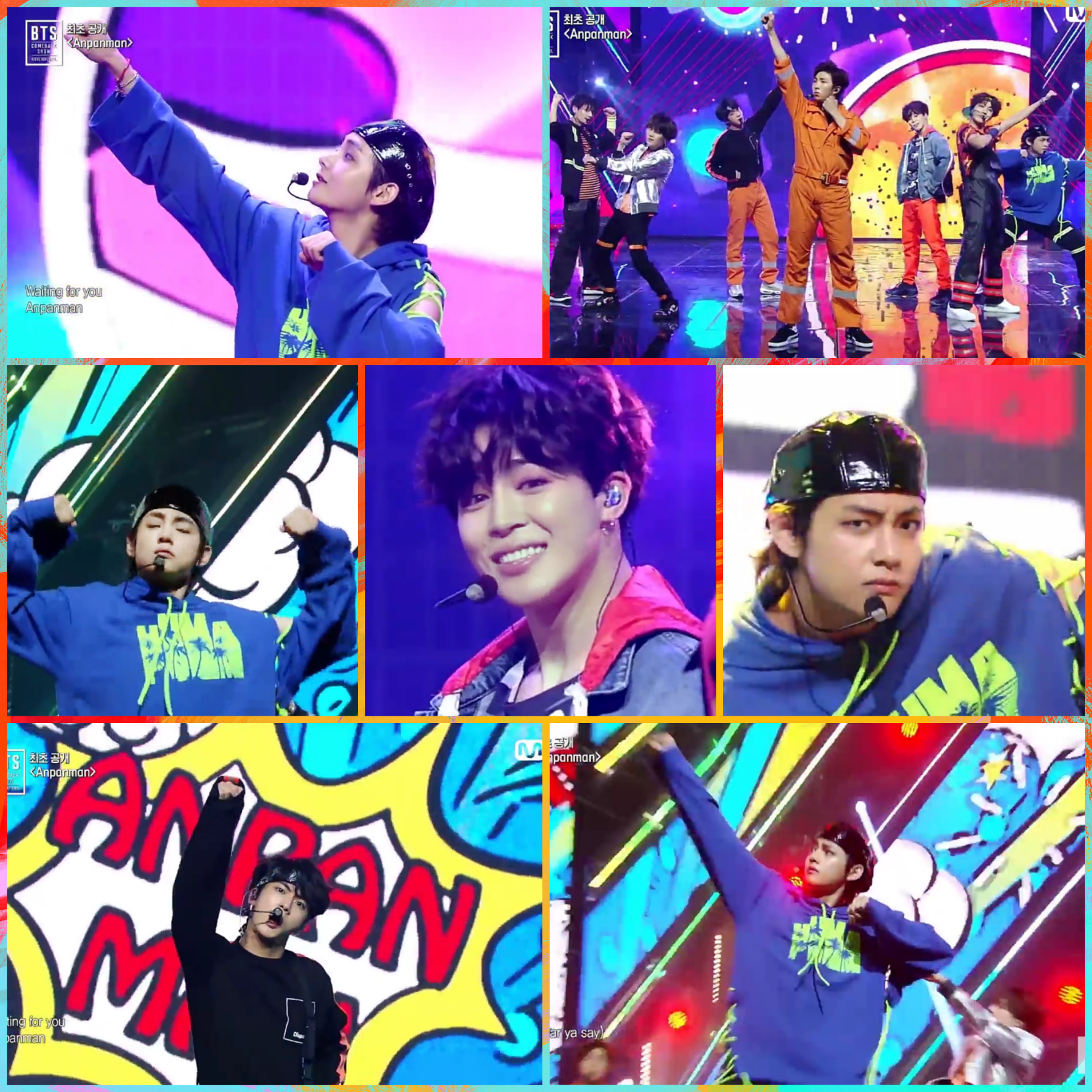 anpanman bts kimnamjoon kimseokjin minyoongi jeonhoseok...