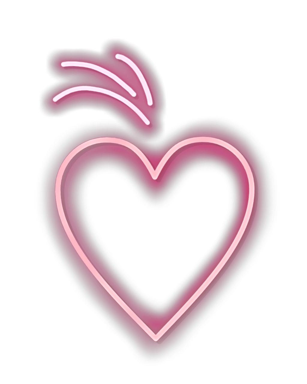 madewithpicsartdrawingtools neon heart pink freetoedit