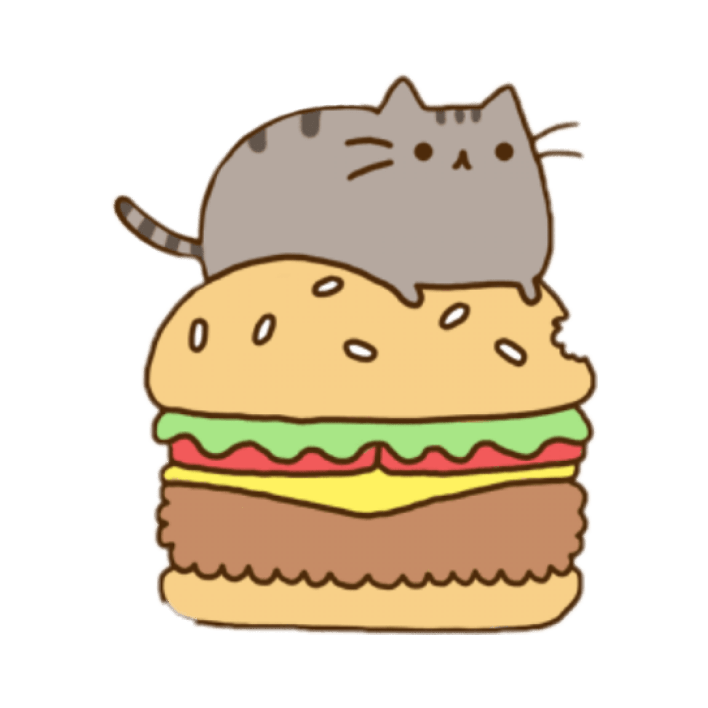 cat cute mood busheen food freetoedit cat sticker by hn9_7