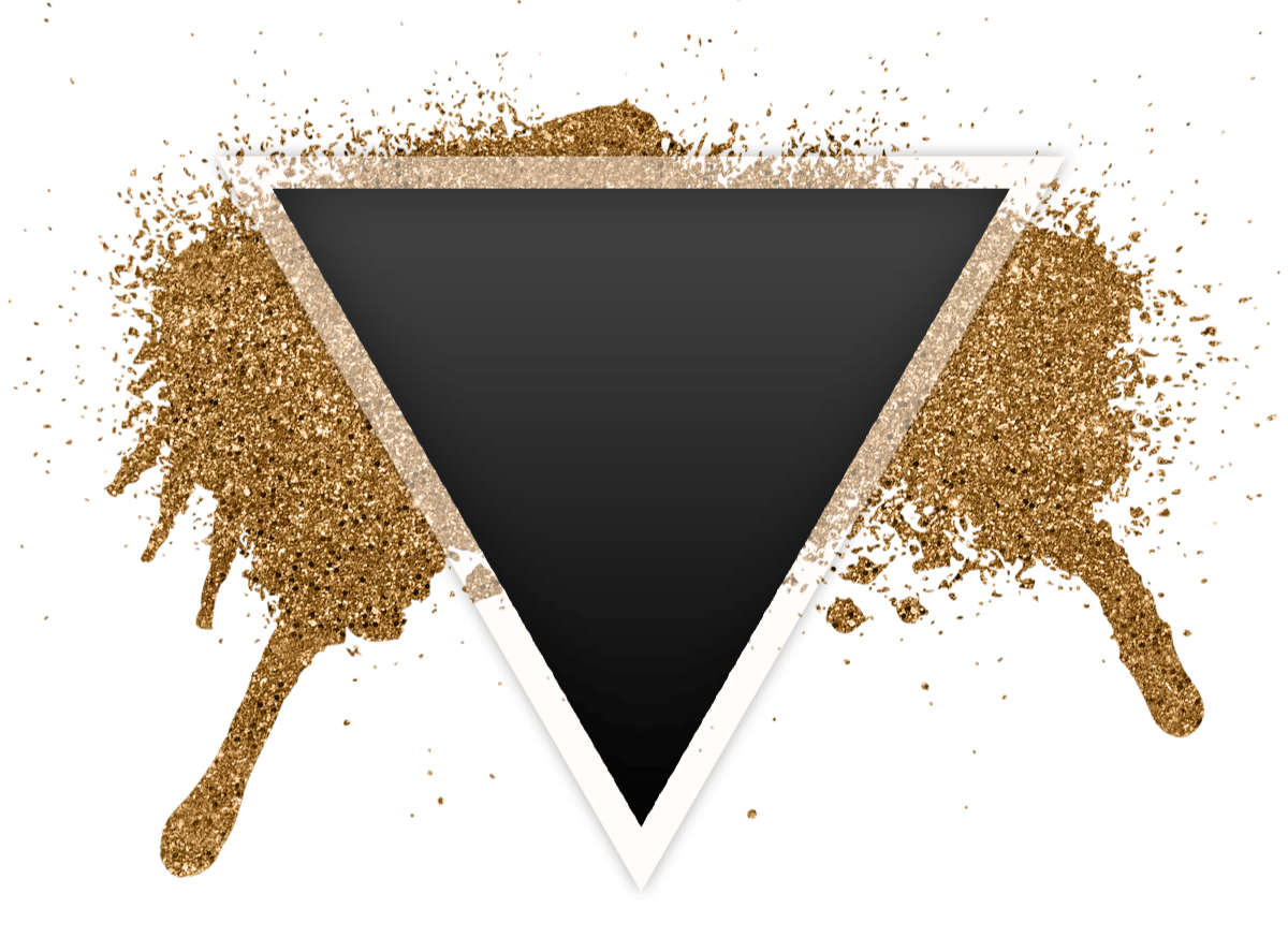 T⃤ R⃤ I⃤ A⃤ N⃤ G⃤ L⃤ E⃤ triangle black gold splash gli...