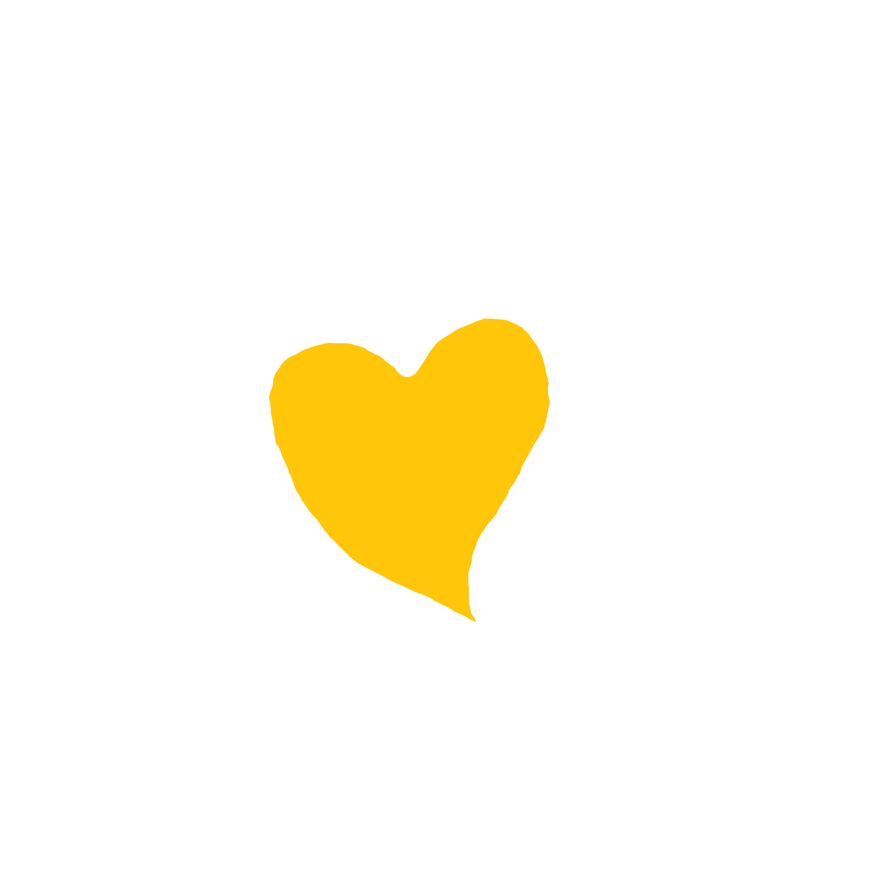 yellow yellowheart heart sticker by lil_yellowbean