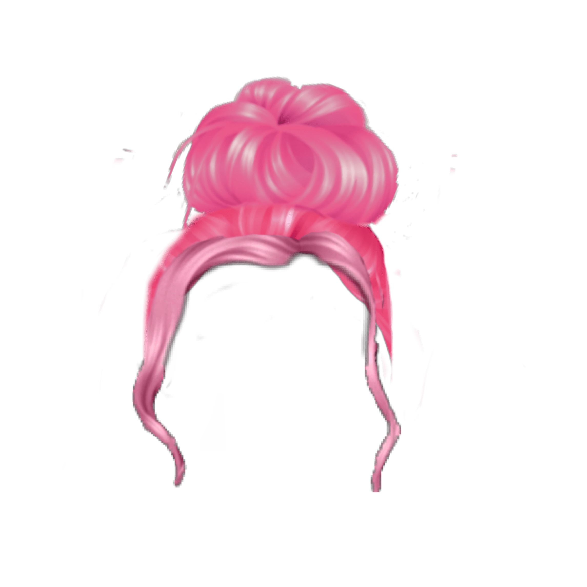 hair pink bun messy messybun freetoedit sticker by edeetor
