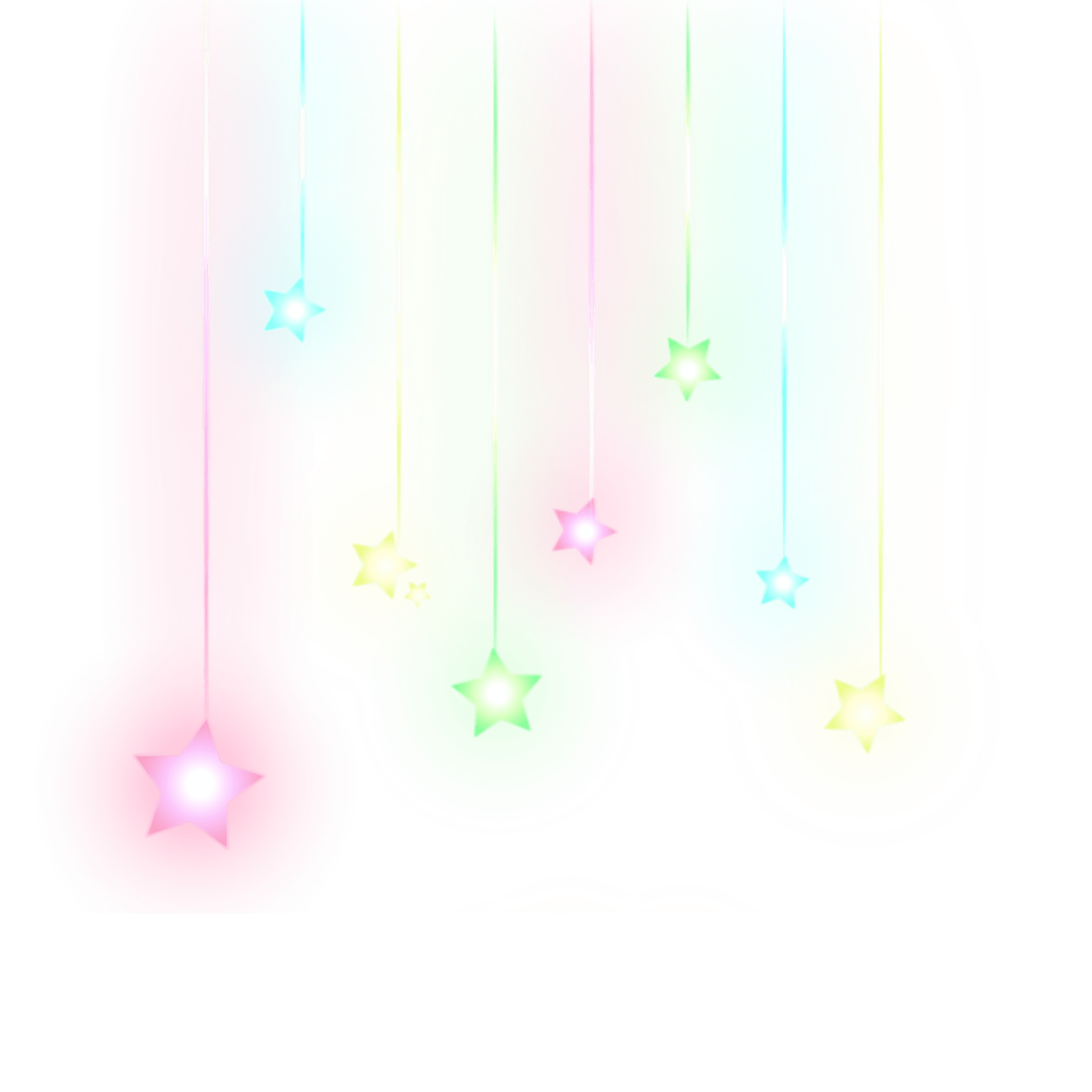 ftestickers stars hanging neon luminous colorful...