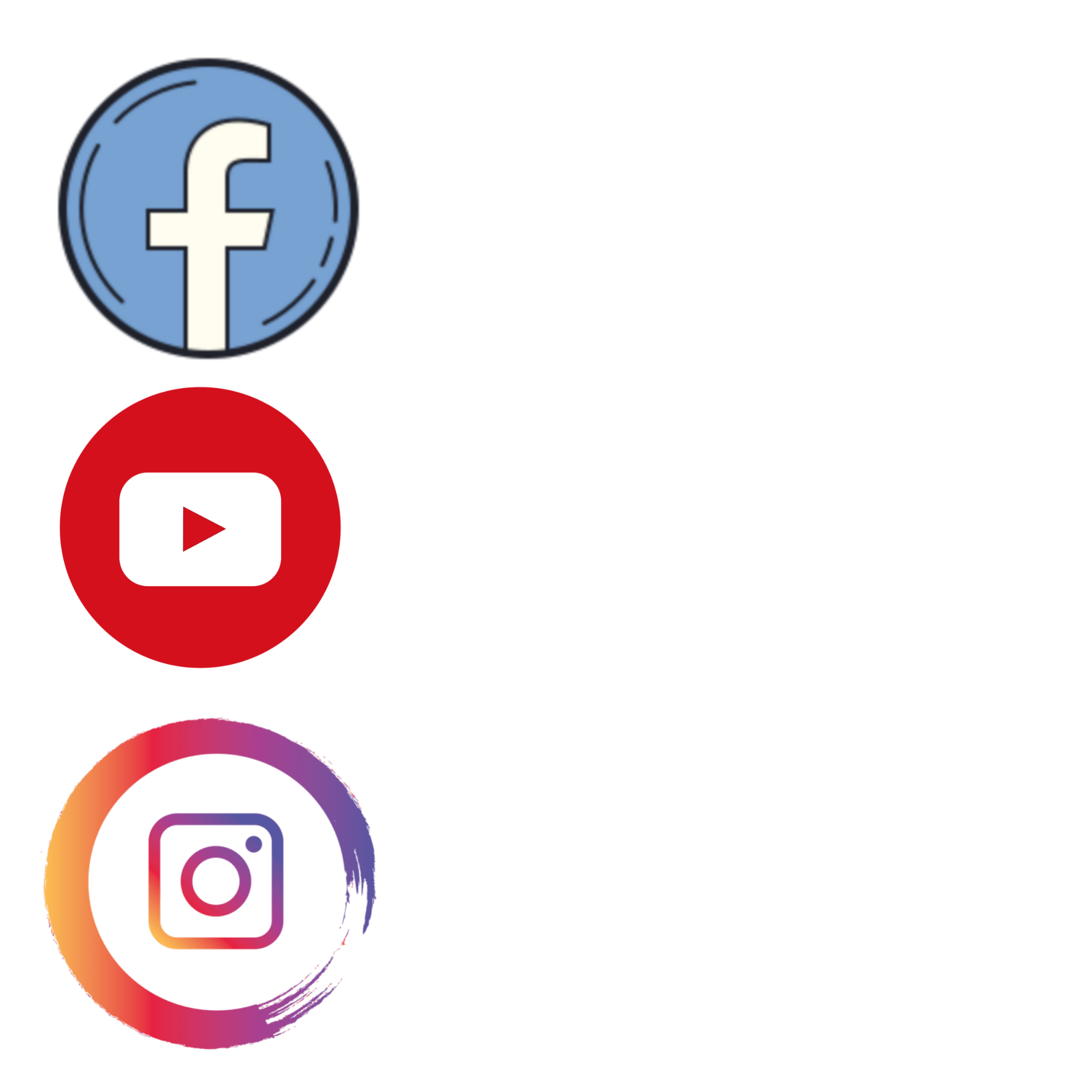 redessociales facebook instagram Youtube Icons Png...