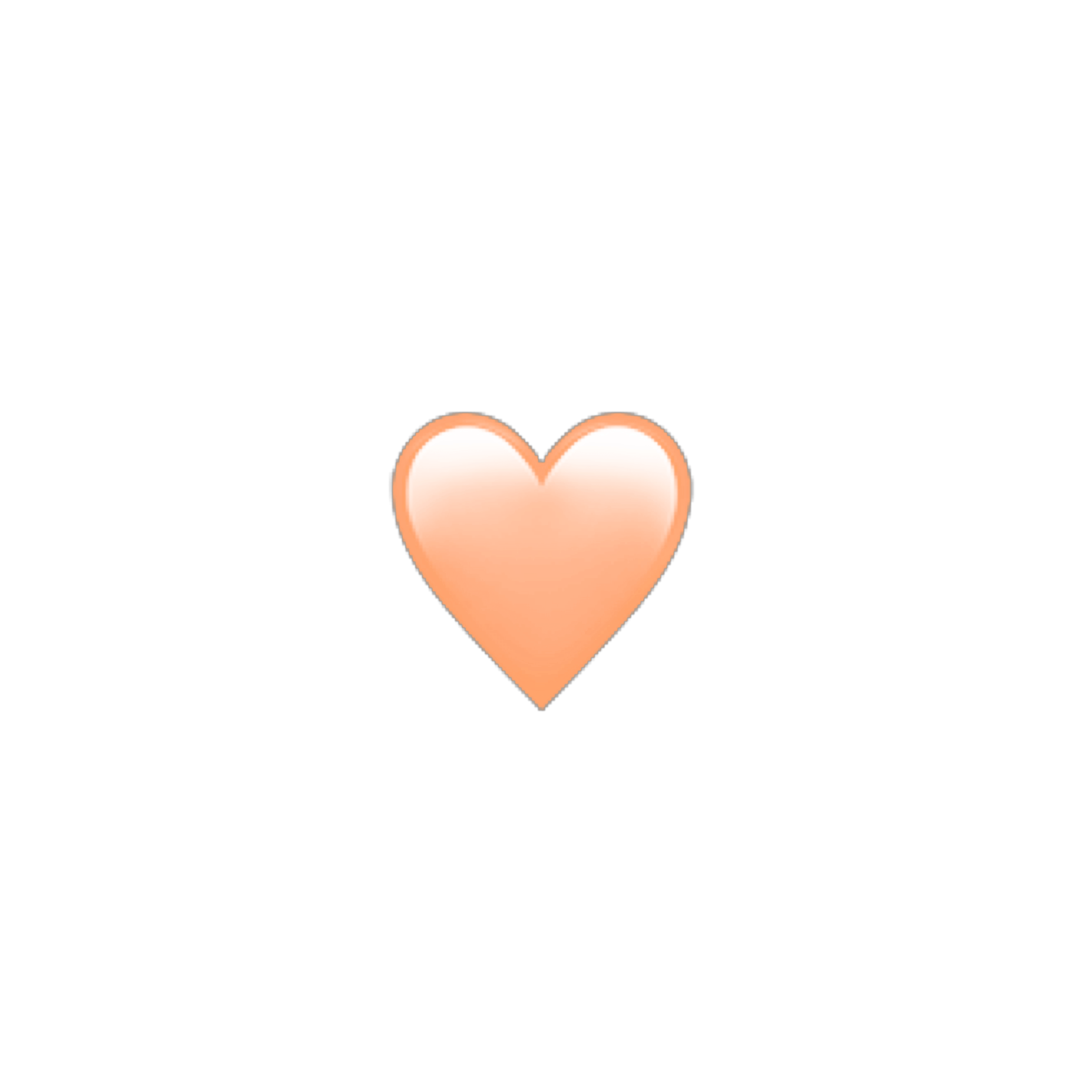 orange heart emoji peachy sticker by peachy_editzz