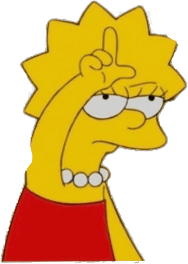 freetoedit simpsons lisa l loser sticker by sarah_dsilva