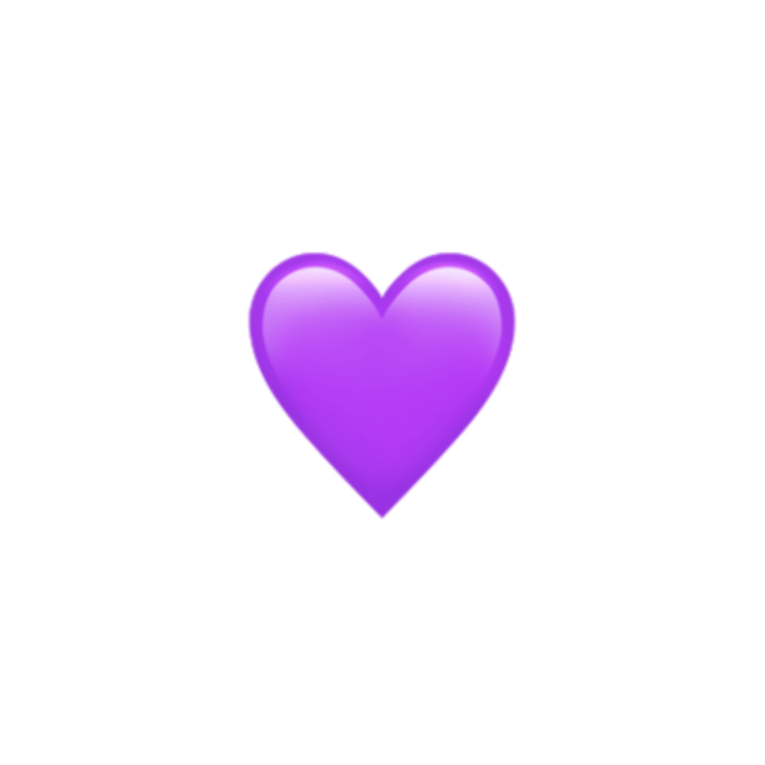 purple heart emoji ios emojiios sticker by ffl0w3rr
