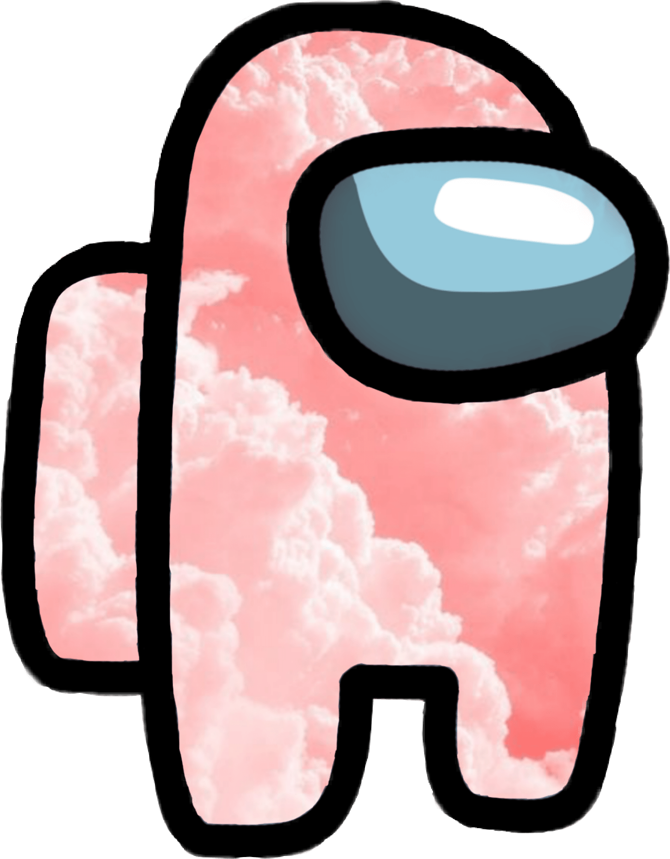 Among Us Logo Aesthetic Pink Gudang Gambar Vector PNG