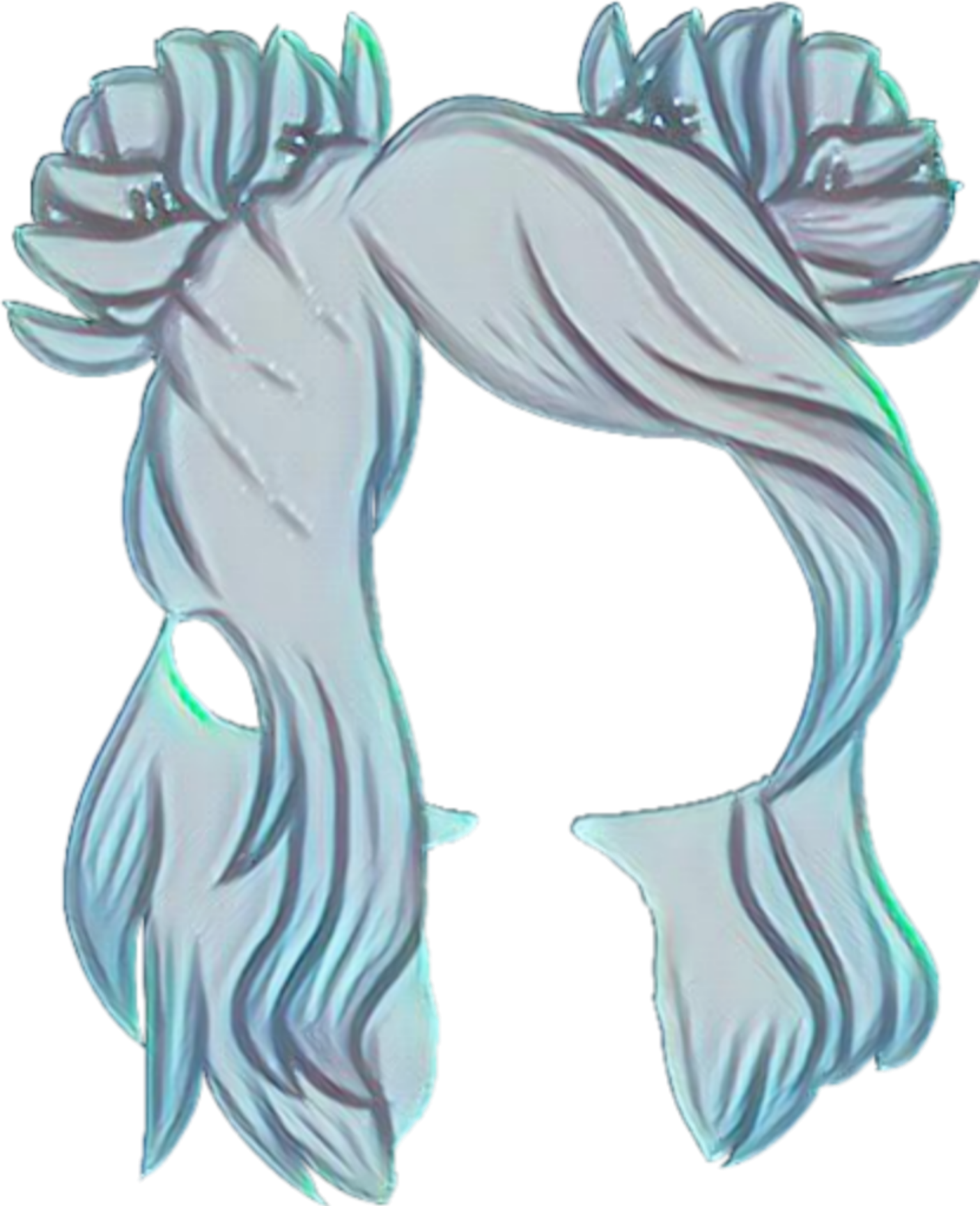 gacha hair blue gachahair freetoedit sticker by skaiva889