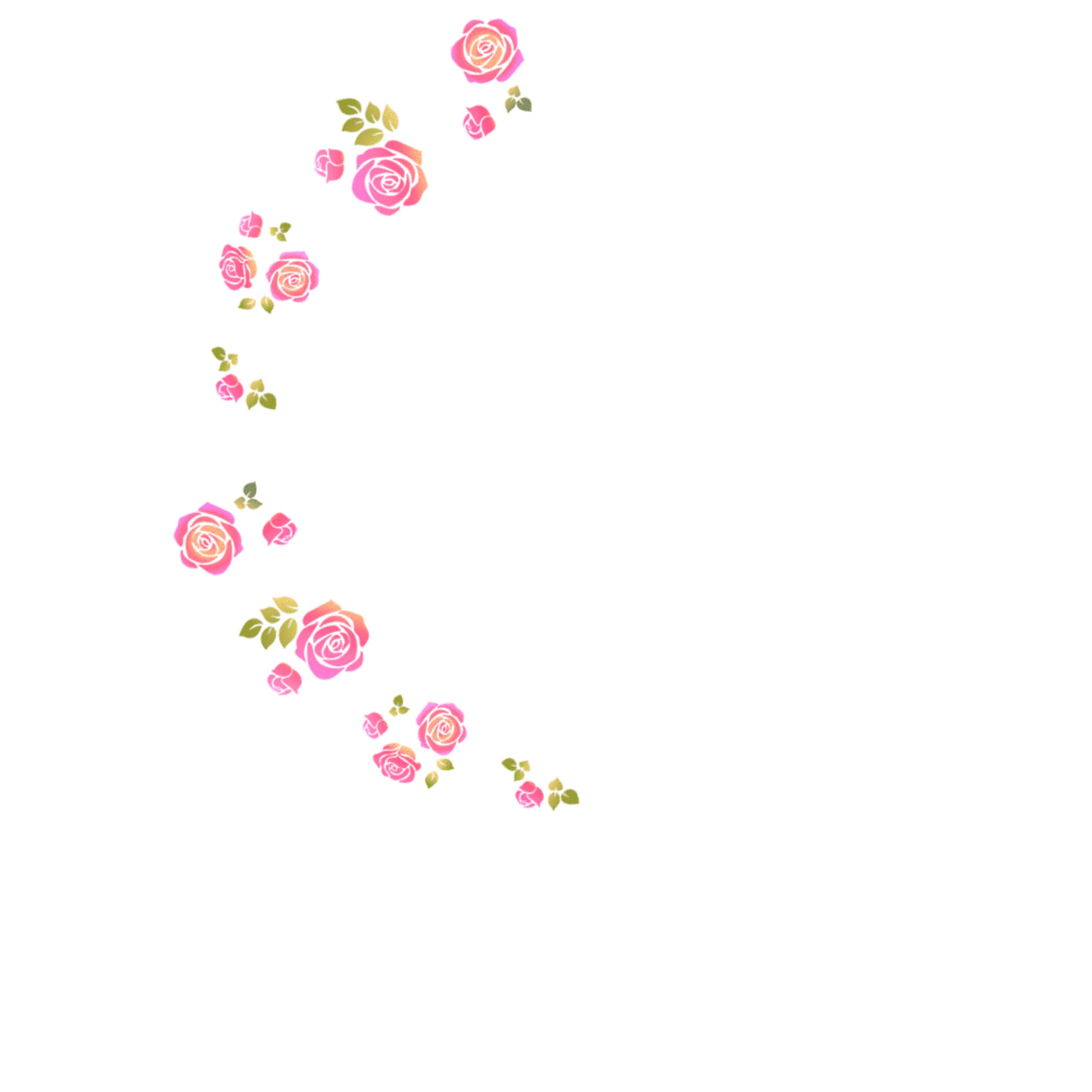 rose flower swirl vine flowers sticker by melonfairy12