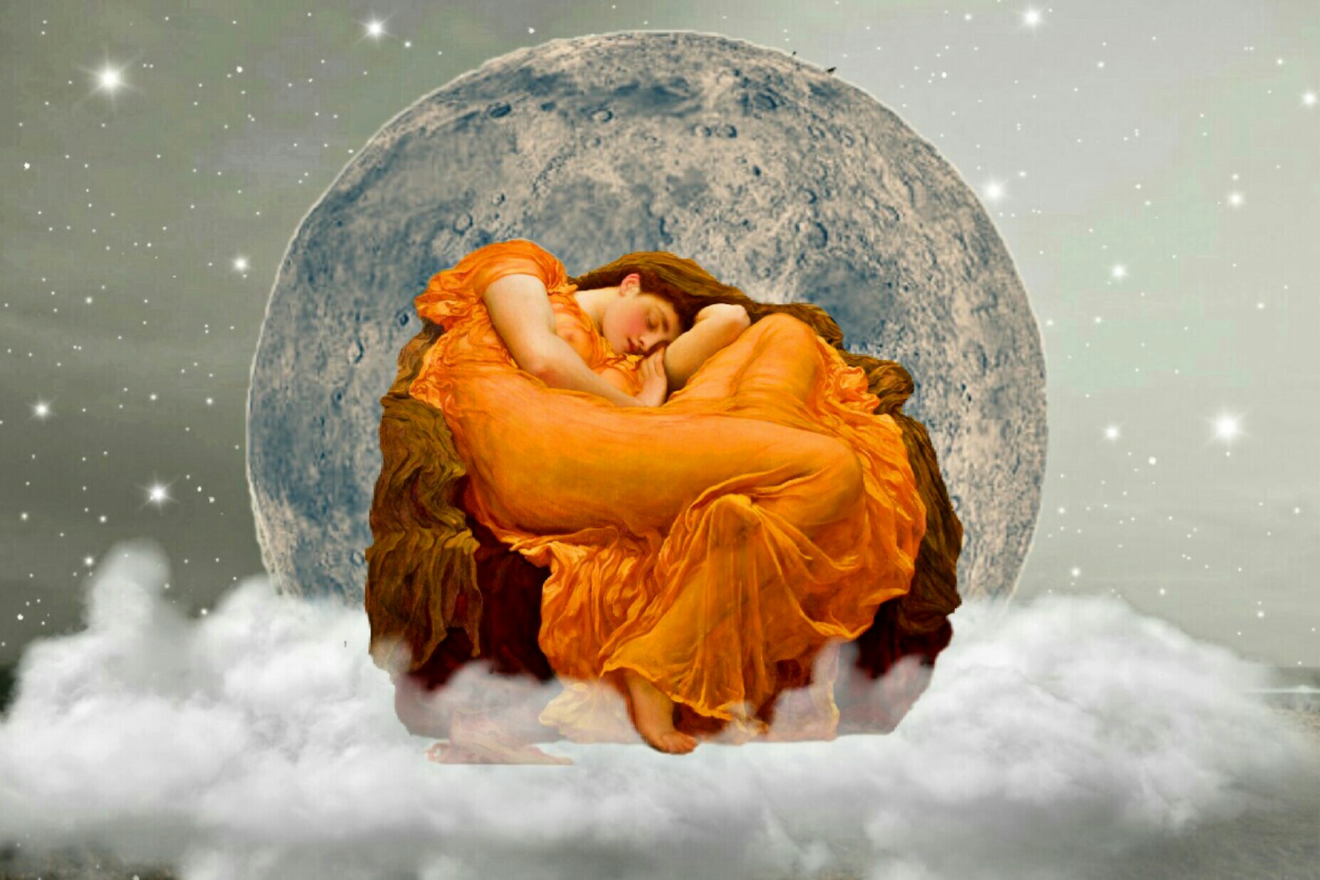 My edit of my favorite painting, the Flaming June Art...